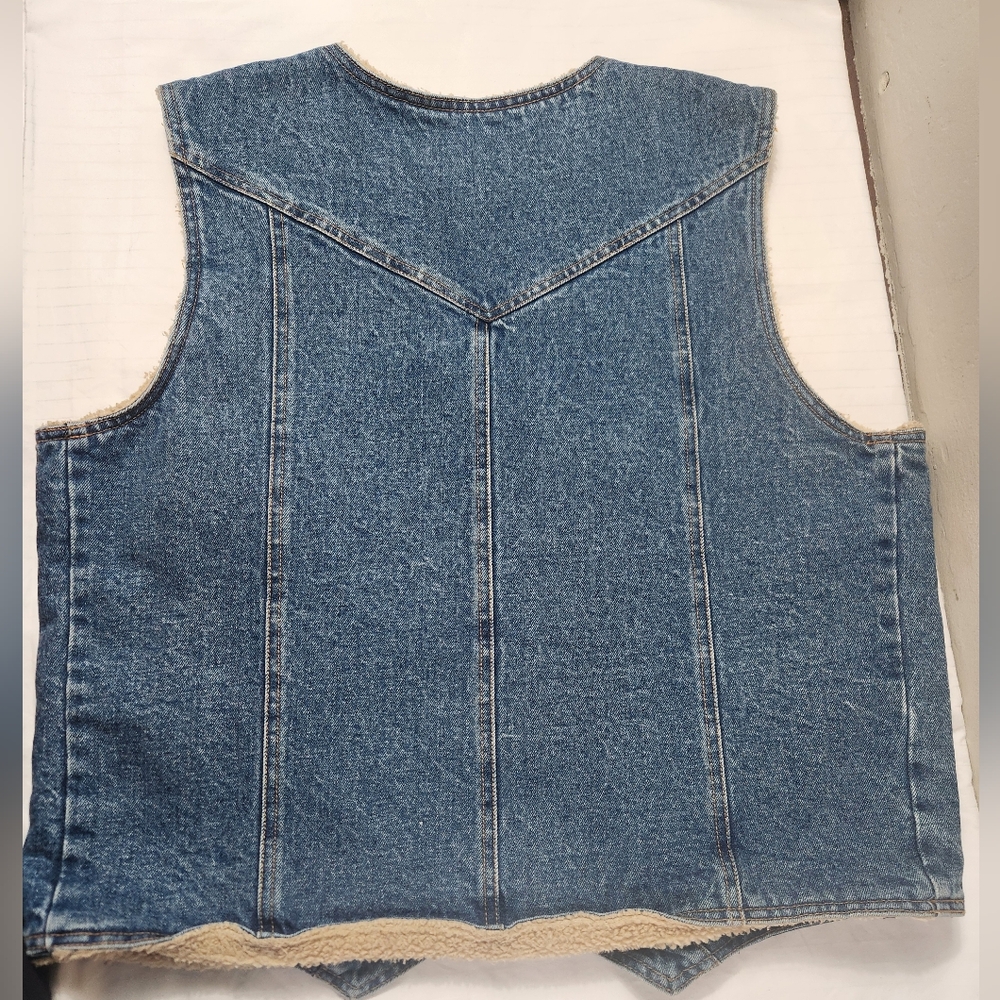 Vintage Classic Vest, ELY OUTWEAR Denim Blue Jean for Women SKU D10 - Picture 2 of 5